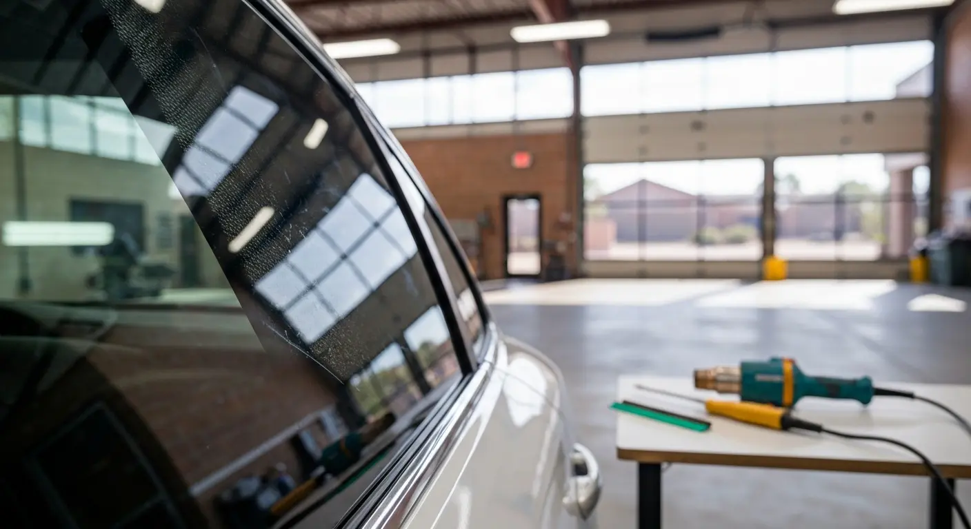 Carbon tint film showing depth