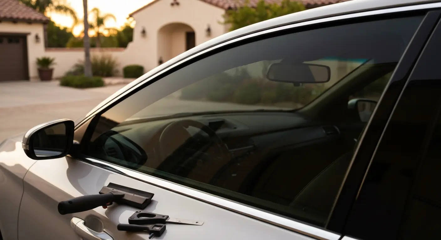 Carbon window tint installation