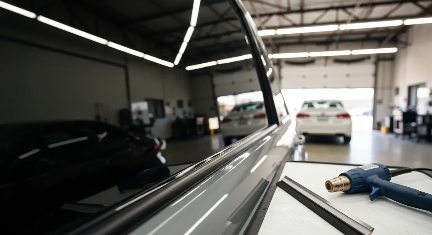 Ceramic auto window tint application in Perris