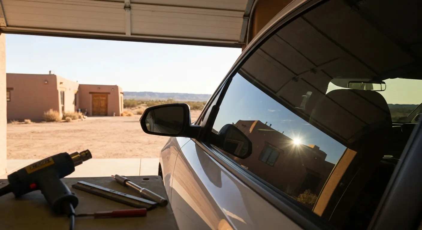 Ceramic window tint on vehicle