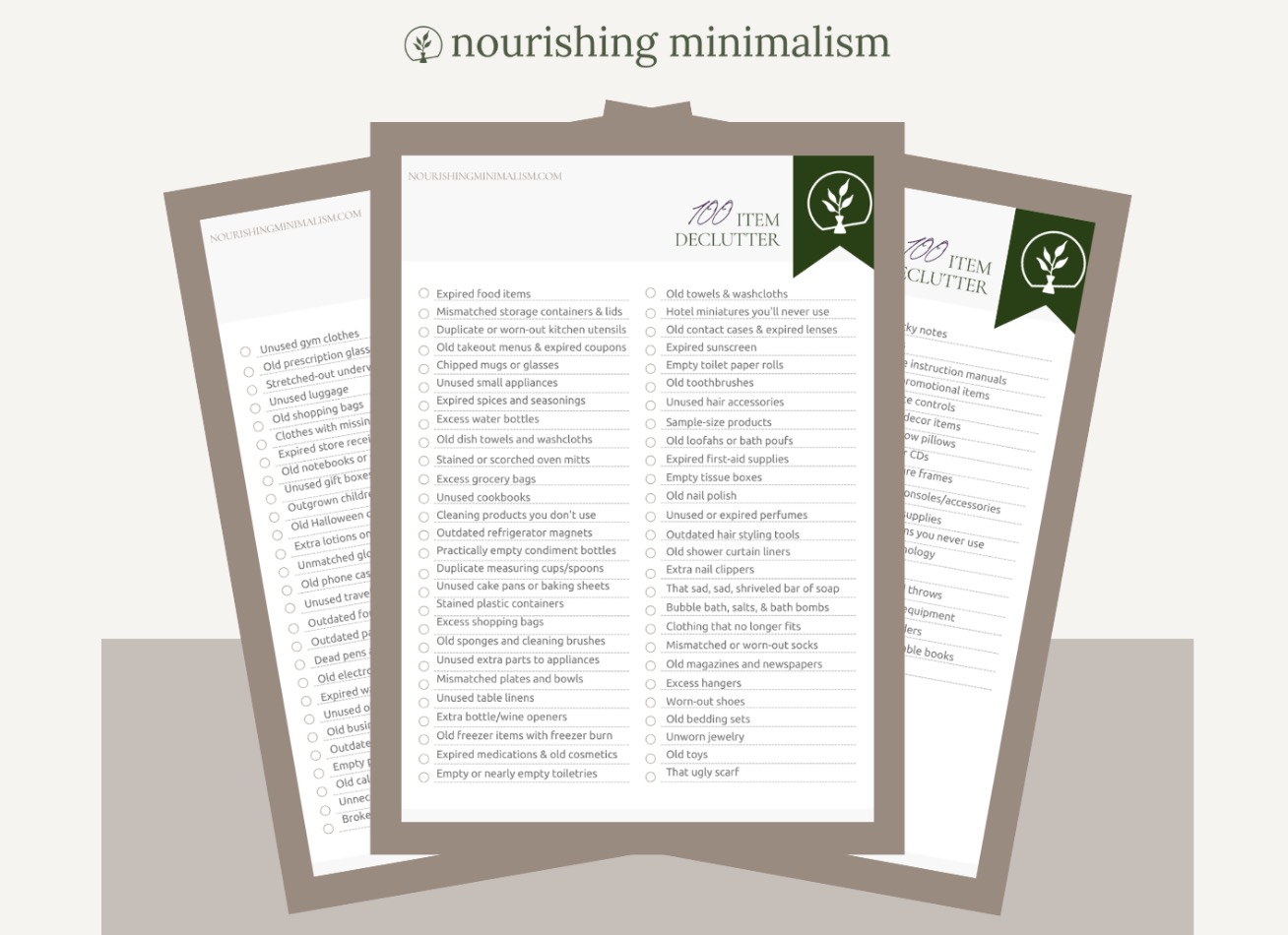 Free 100 Item Decluttering Checklist – Simplify Your Space Now