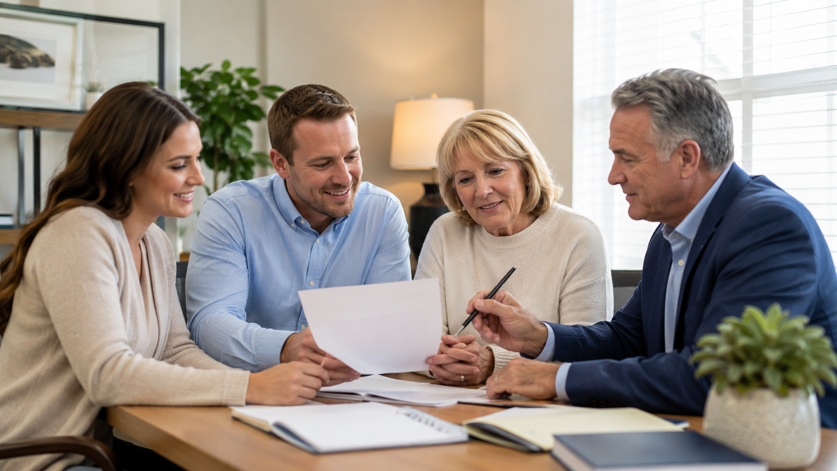 Southaven Mississippi family discussing Final Expense Insurance benefits and beneficiary planning with a trusted advisor