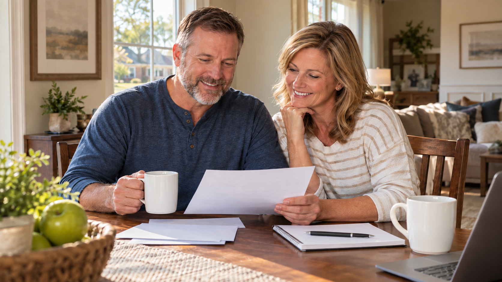 Olive Branch Mississippi couple reviewing life insurance rates after one spouse quit smoking Olive Branch Mississippi couple reviewing life insurance rates after one spouse quit smoking