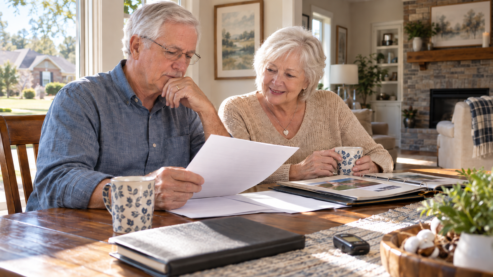 Southaven Mississippi senior couple discussing Final Expense Insurance and diabetes planning Southaven Mississippi senior couple discussing Final Expense Insurance and diabetes planning