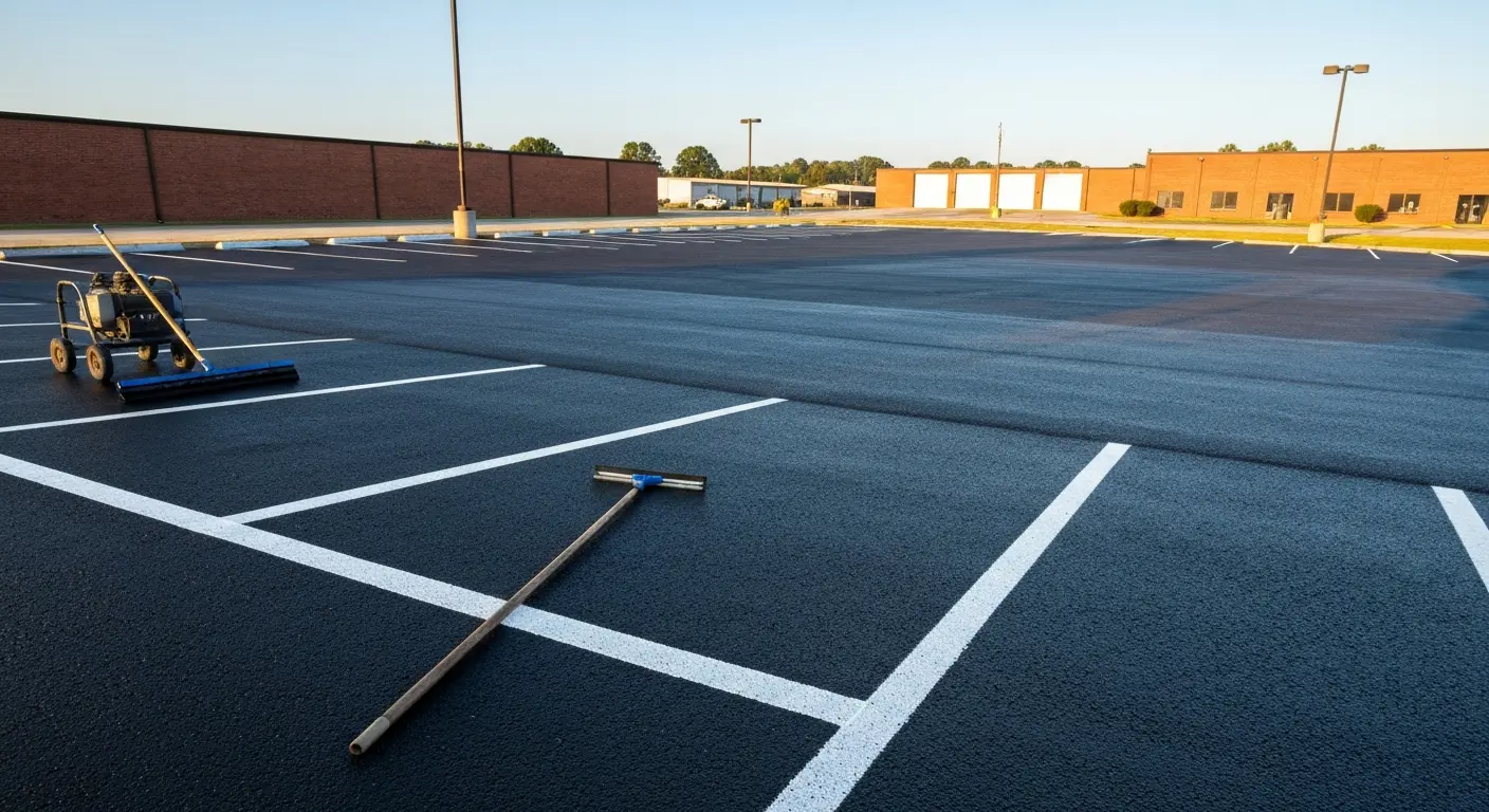 Asphalt sealcoating service