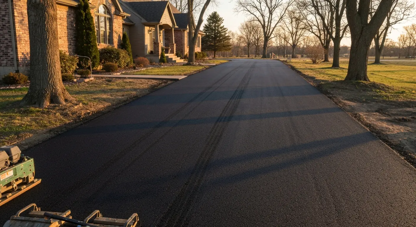 Recycled asphalt road