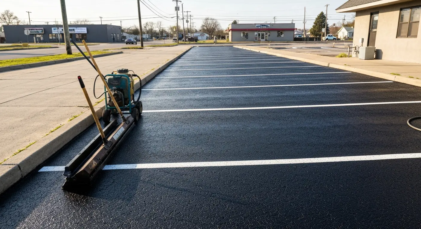 Professional sealcoating application