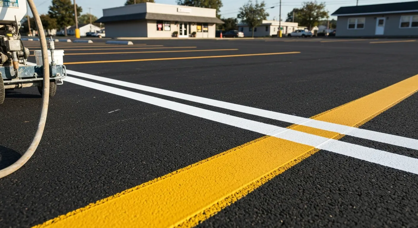 Parking lot line painting