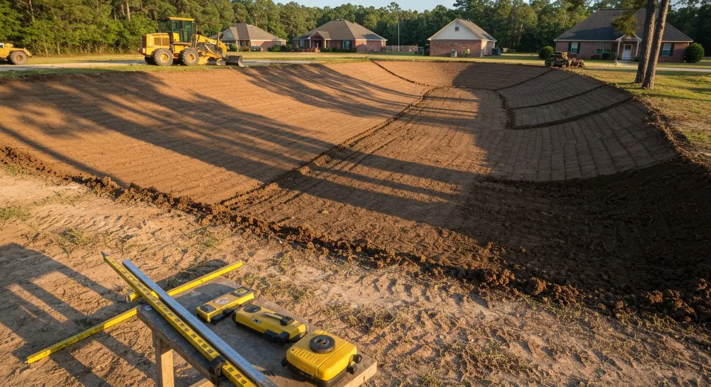 Site grading and preparation