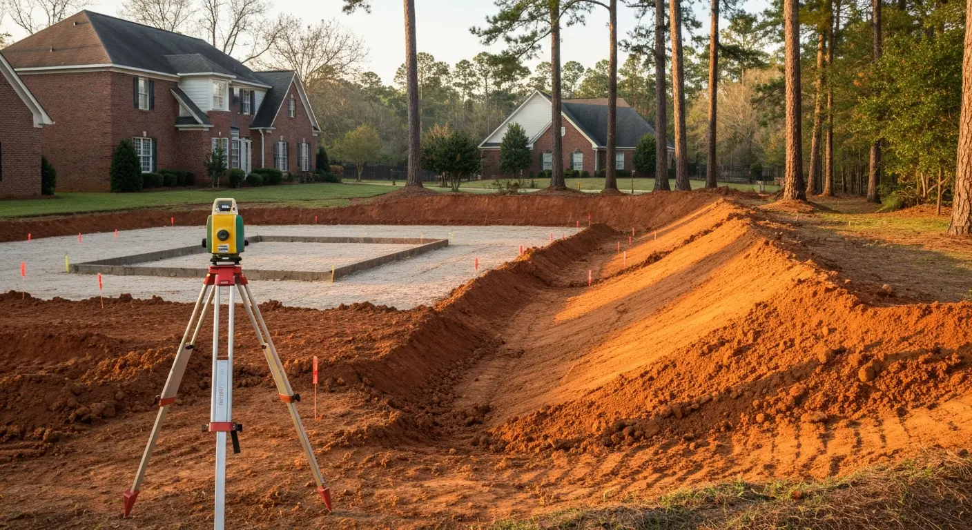 Site grading and base preparation