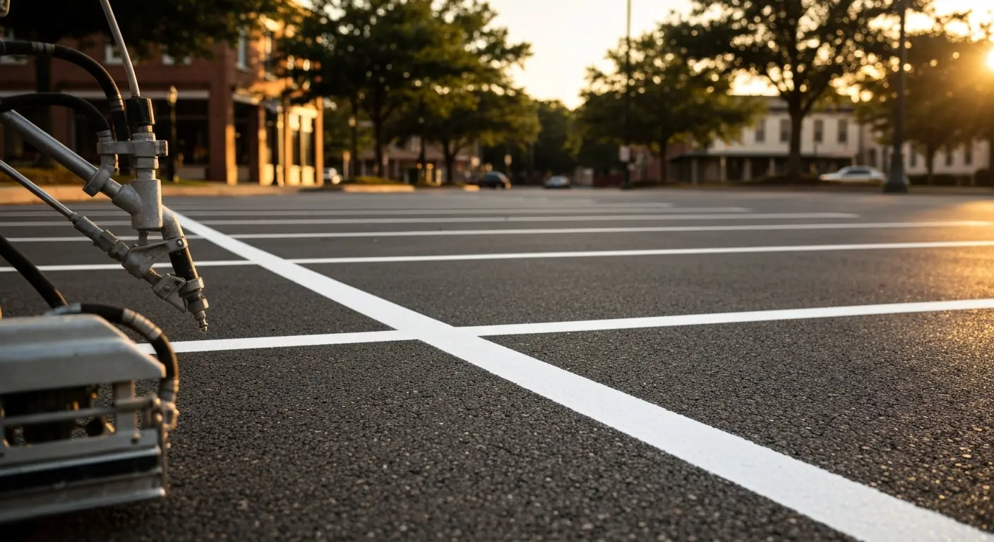 Parking lot striping
