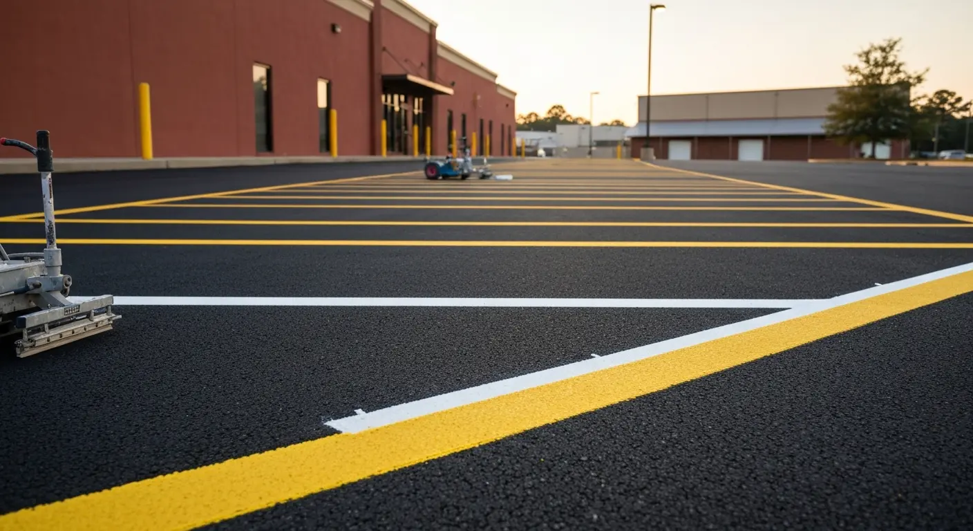 Traffic line painting and markings