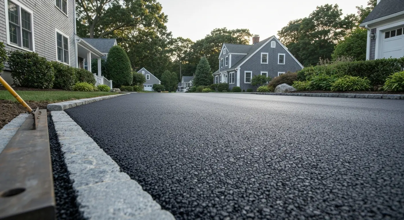 Asphalt driveway installation