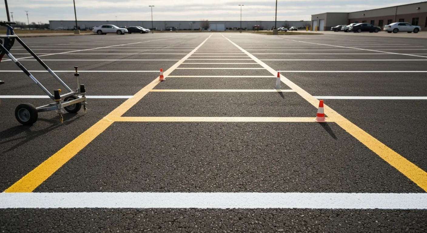 Parking lot striping