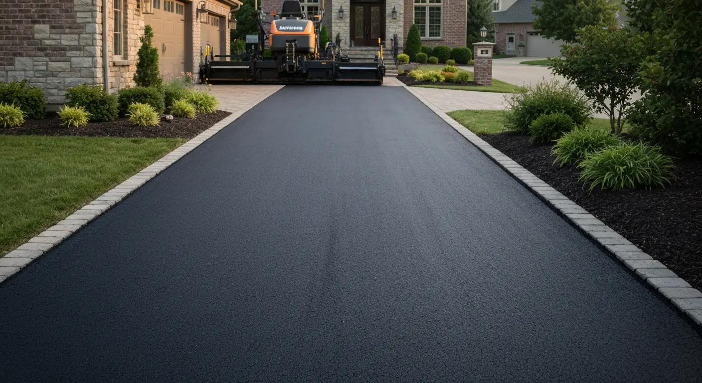 Asphalt driveway installation