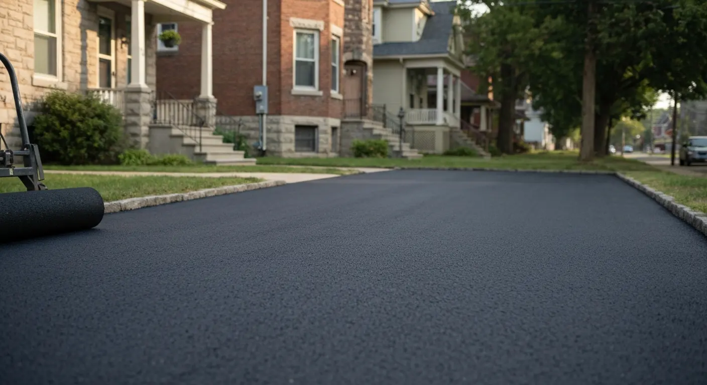 Asphalt driveway installation