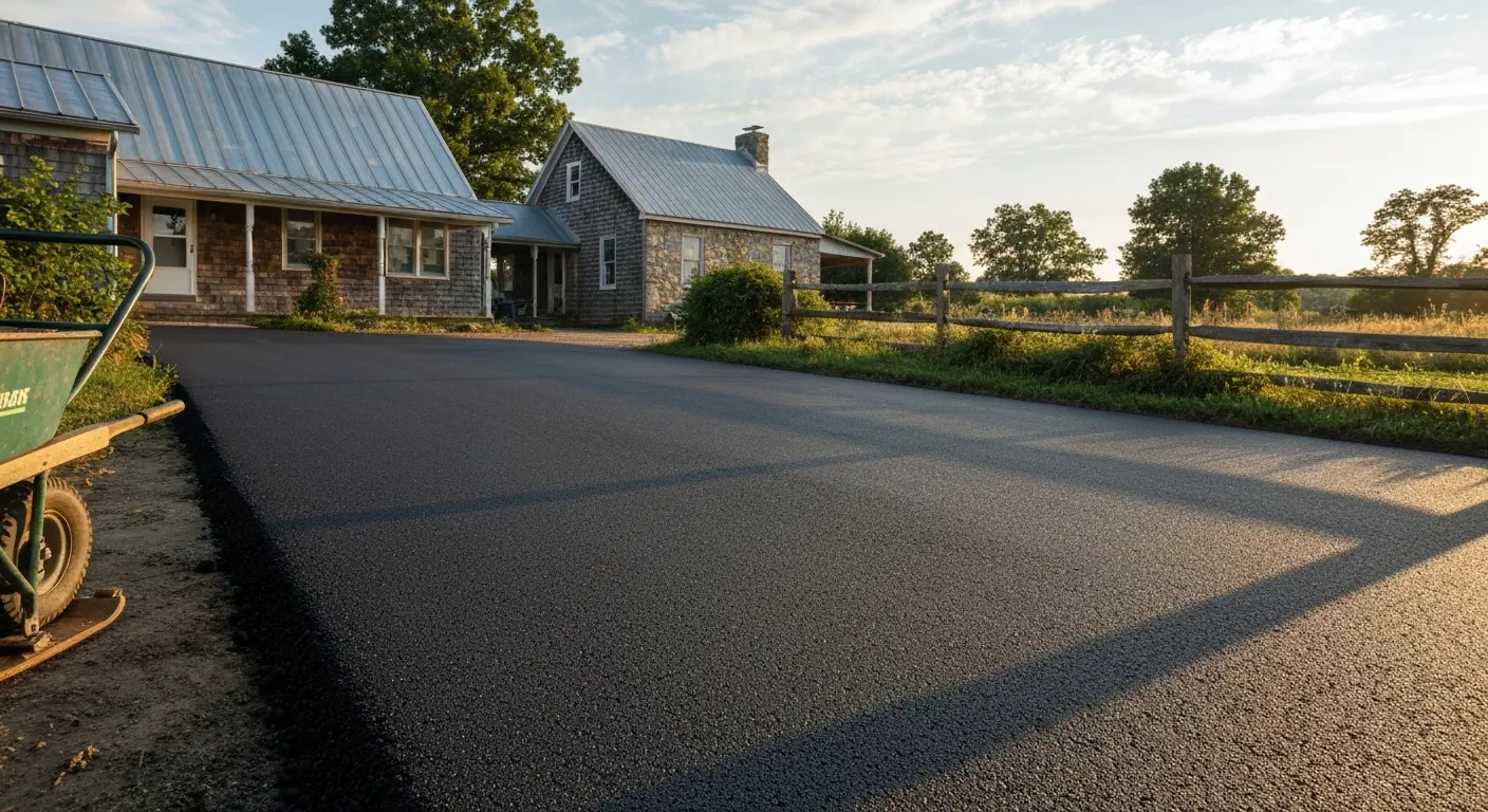 Recycled asphalt driveway