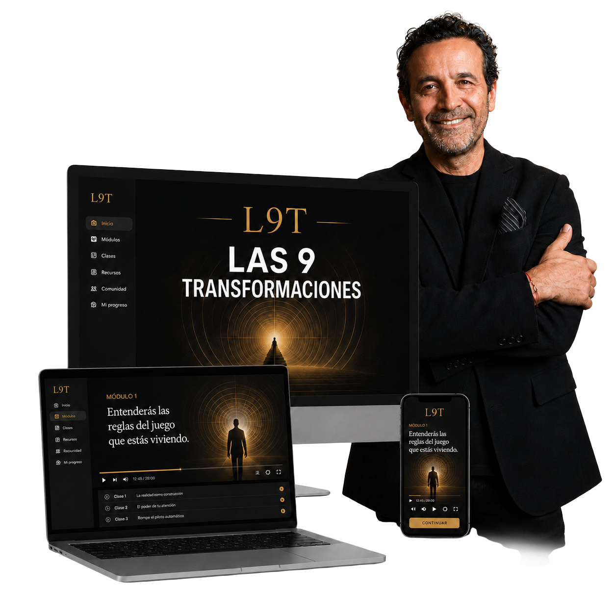 Mockup del curso Las 9 Transformaciones