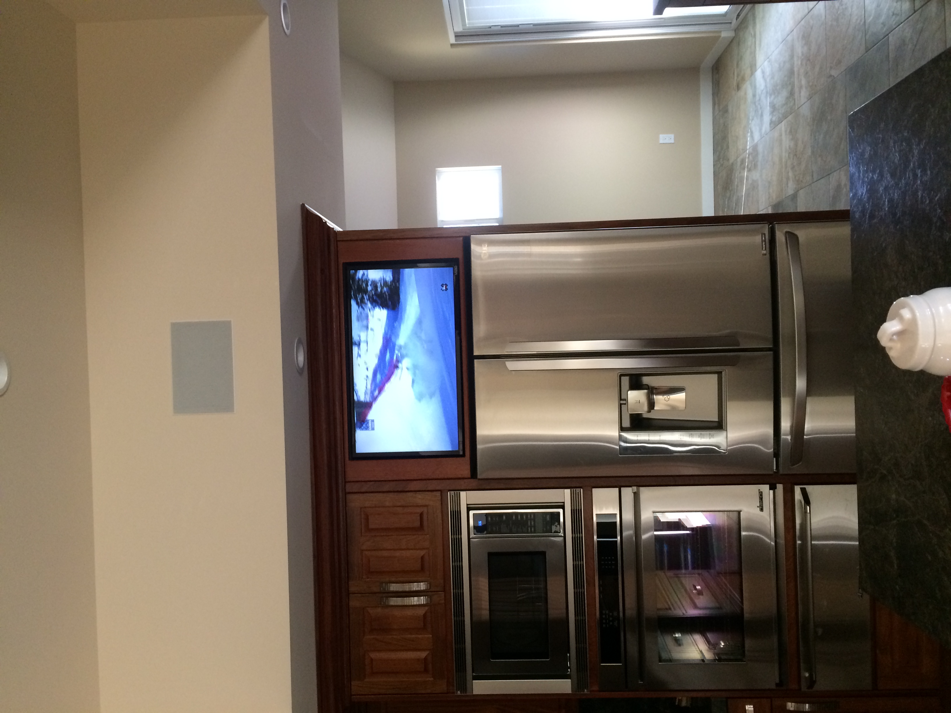 Custom TV in Cabinet with Speaker