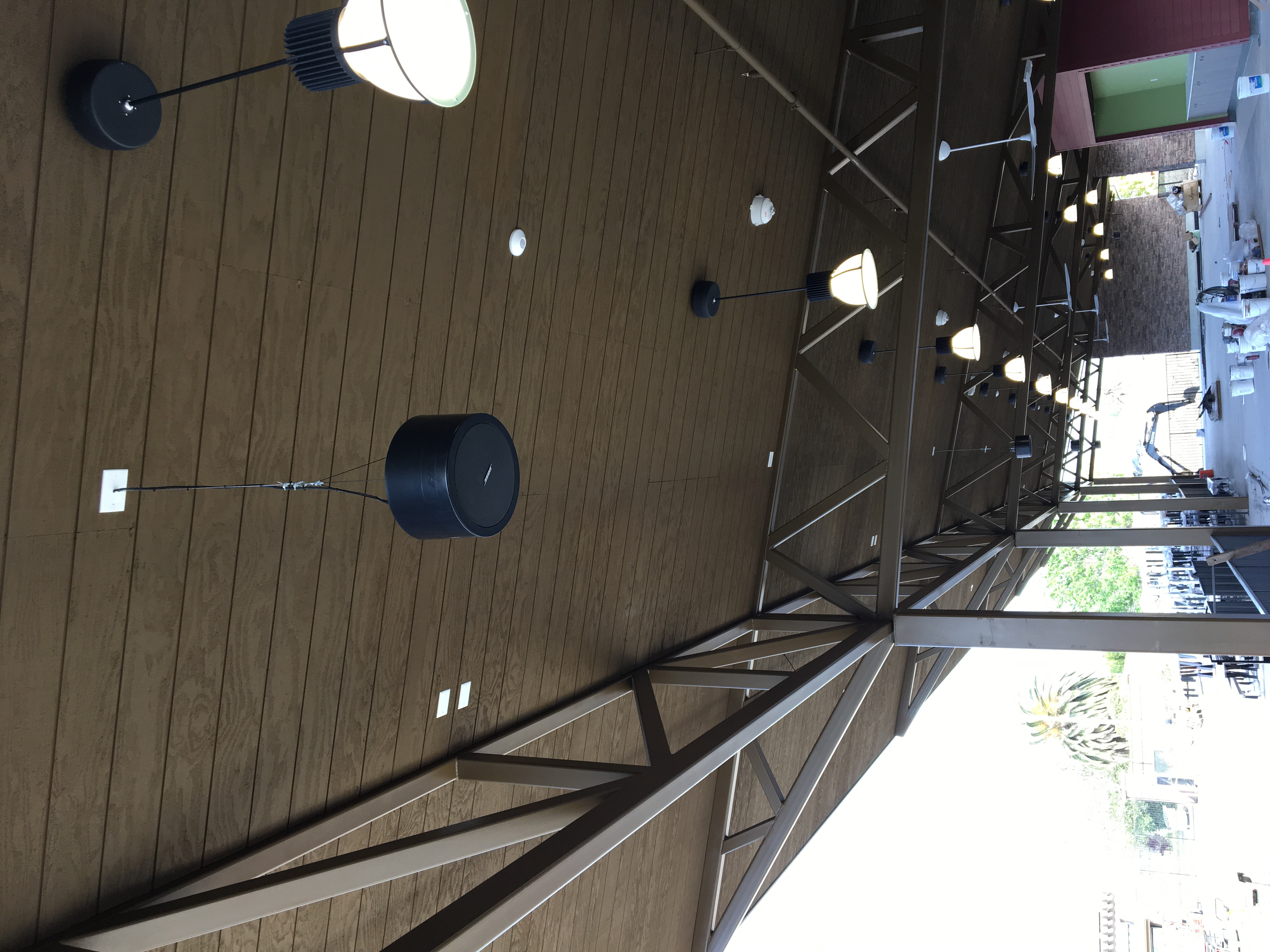 Pavilion Outdoor TVs and Speaker
