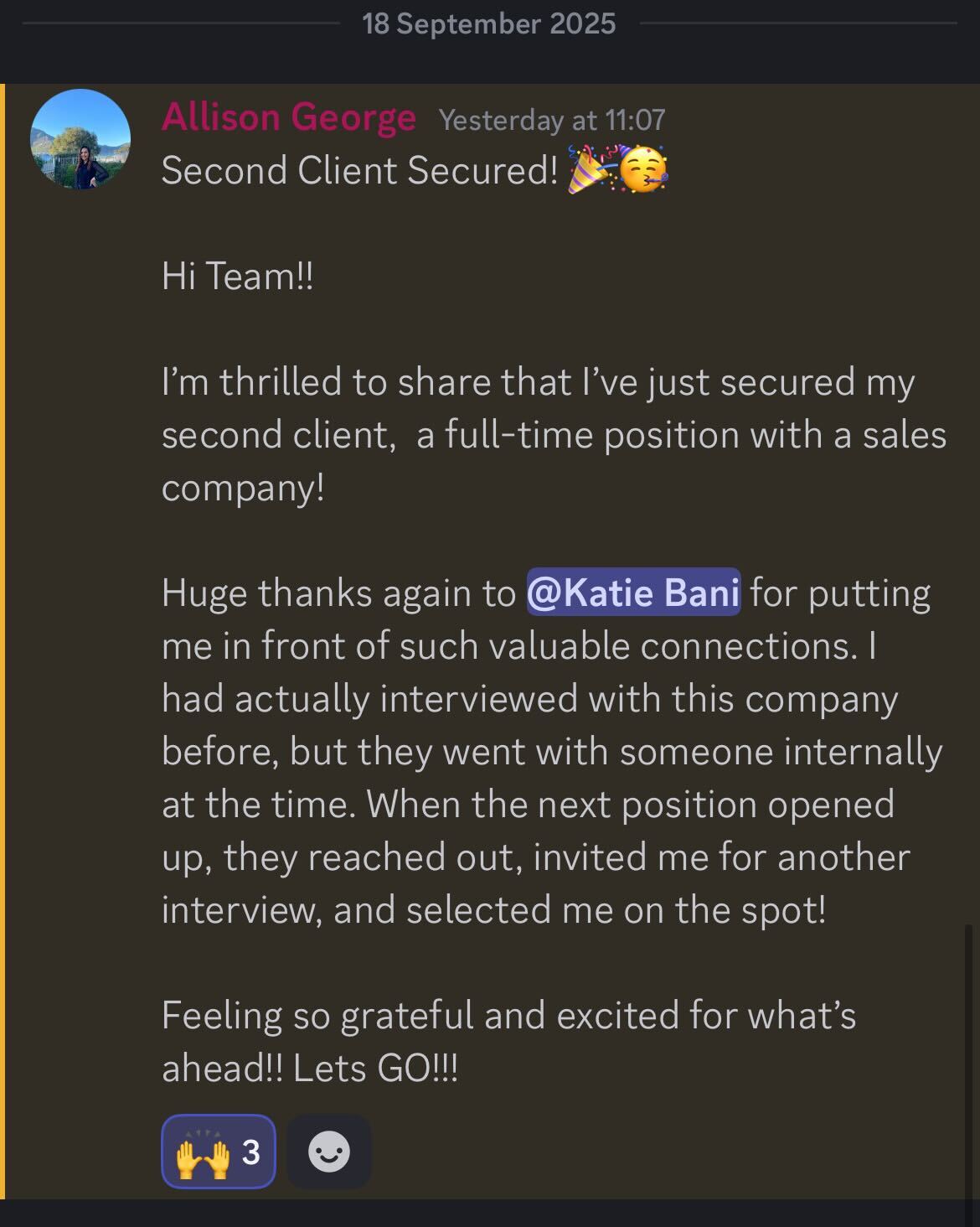 Client win