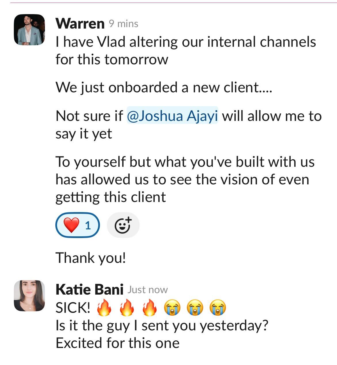 Client win