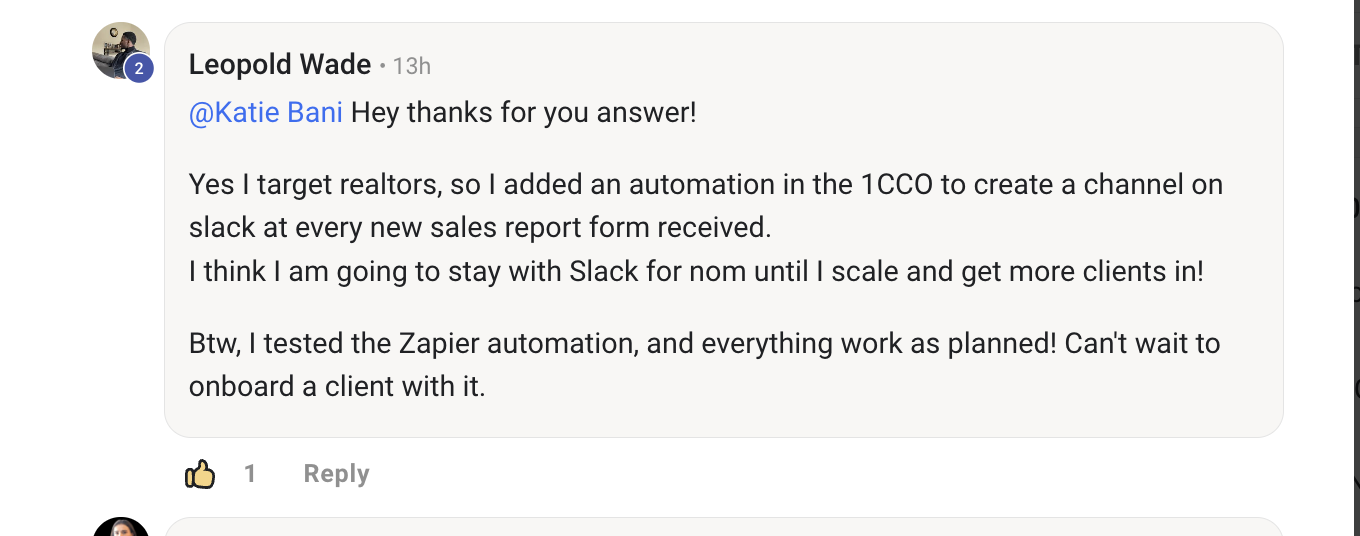 Client win