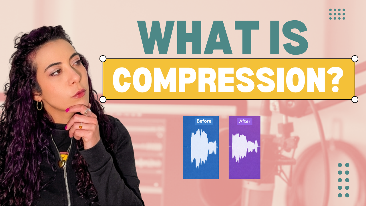 Youtube Thumbnail for a video about music compression tutorial for beginner
