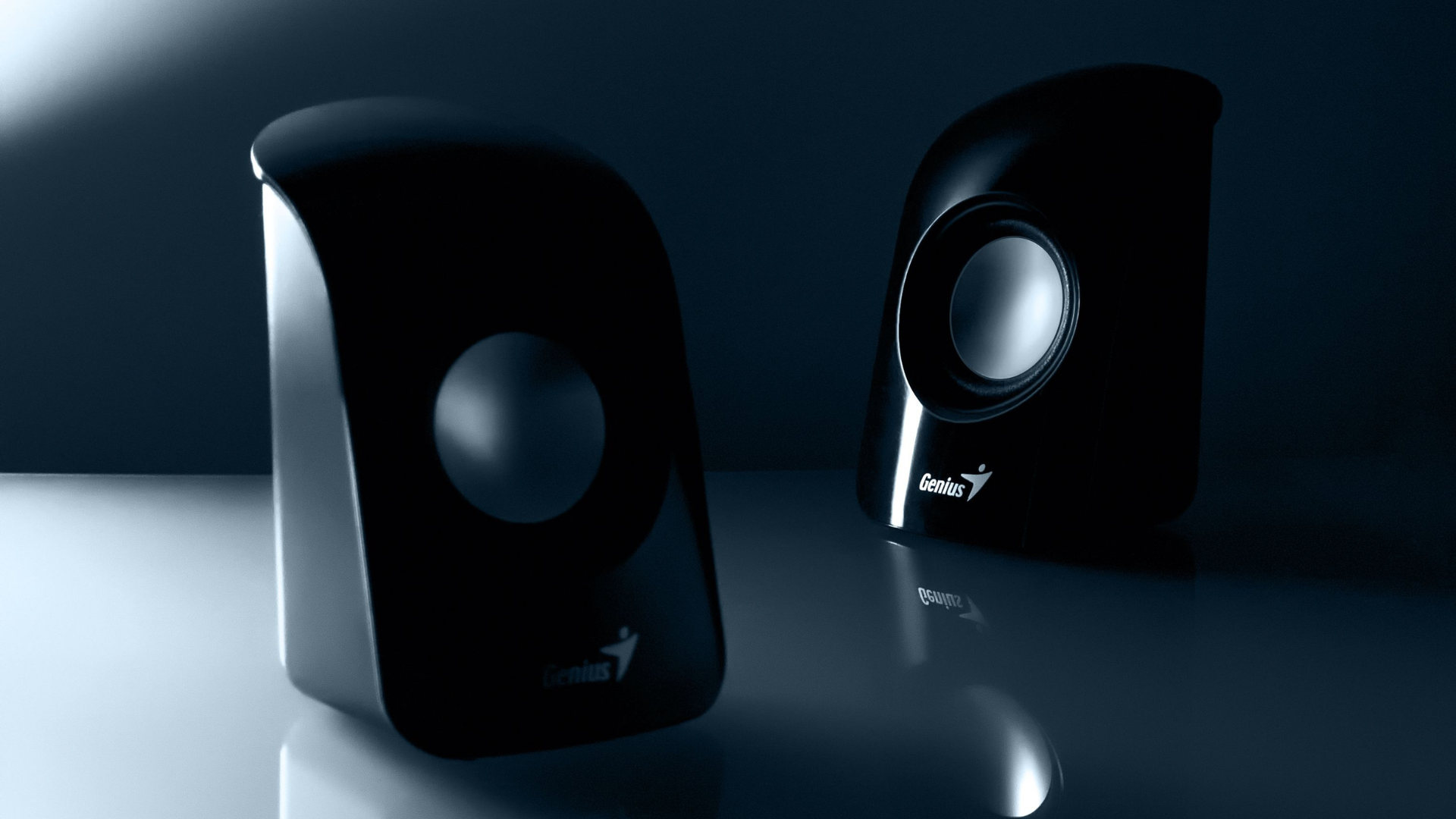 Image showing a pair of audio monitors used in music production