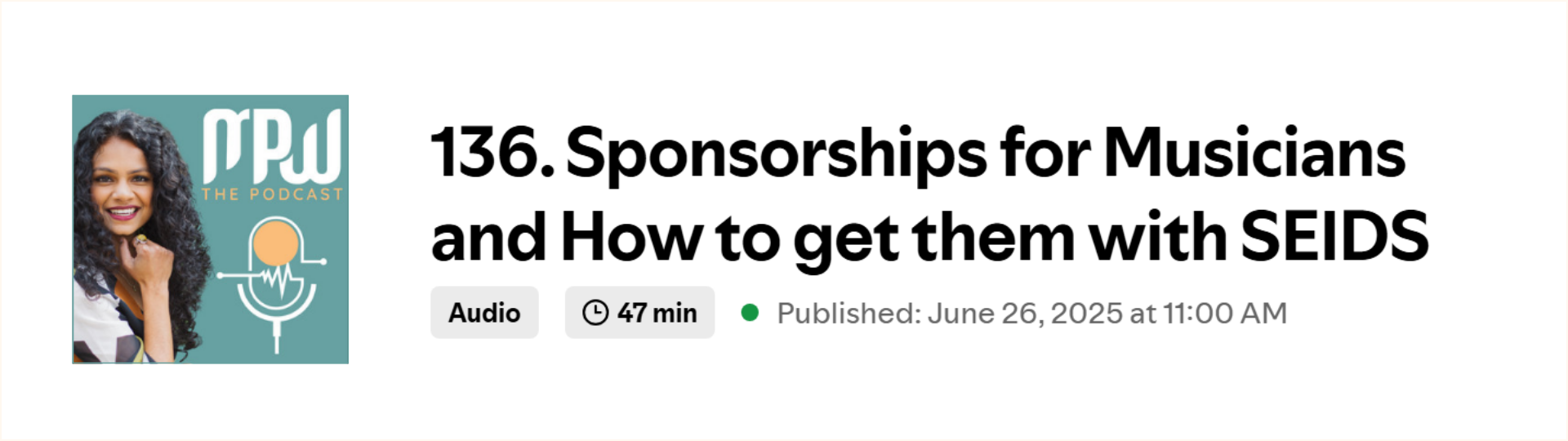 136. Sponsorships for Musicians and How to get them with SEIDS