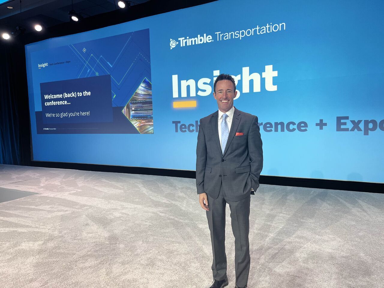 David Ahearn emceeing Trimble Insight