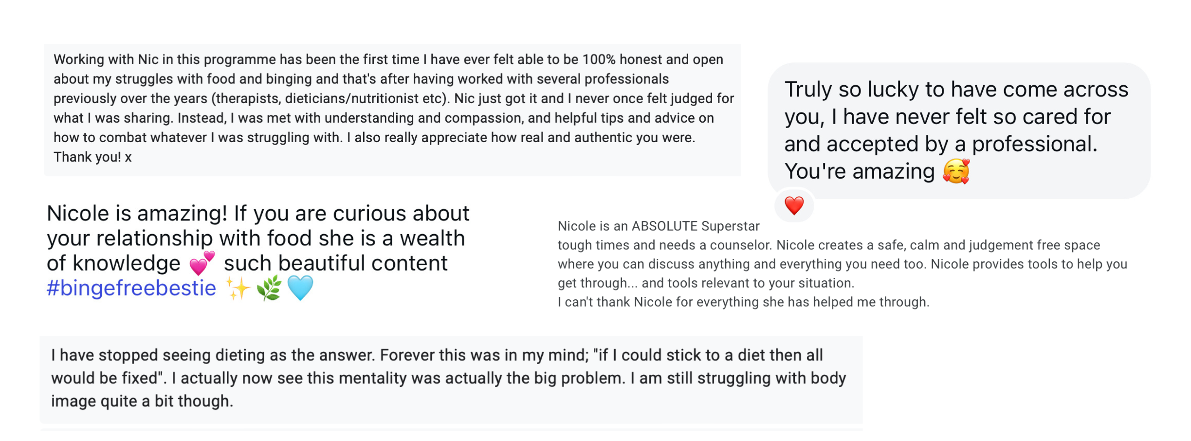 Client testimonial