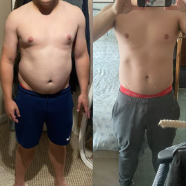 Side-by-side before-and-after client transformation, result 02.