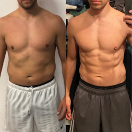 Side-by-side before-and-after client transformation, result 11.