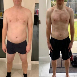 Side-by-side before-and-after client transformation, result 09.