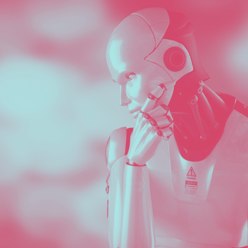 robot pink and dark pinj