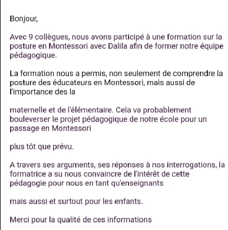 Capture témoignage Montessori Authentique