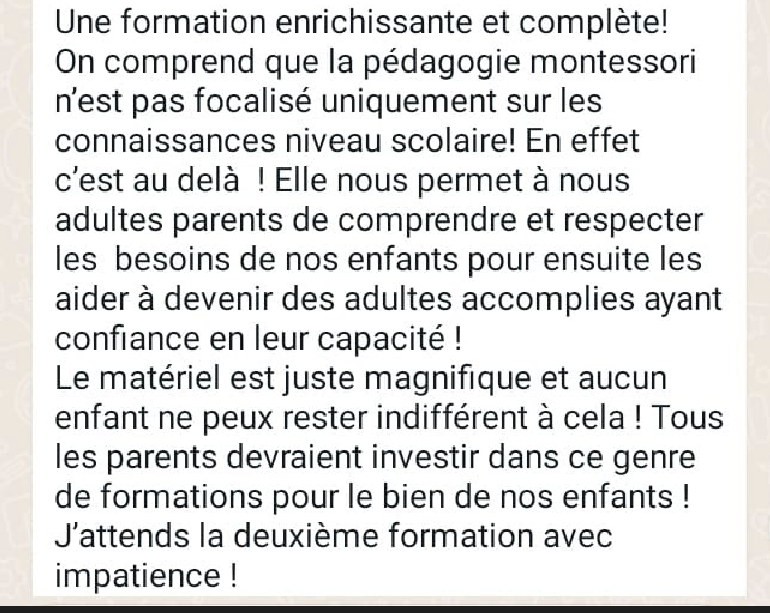Capture témoignage Montessori Authentique