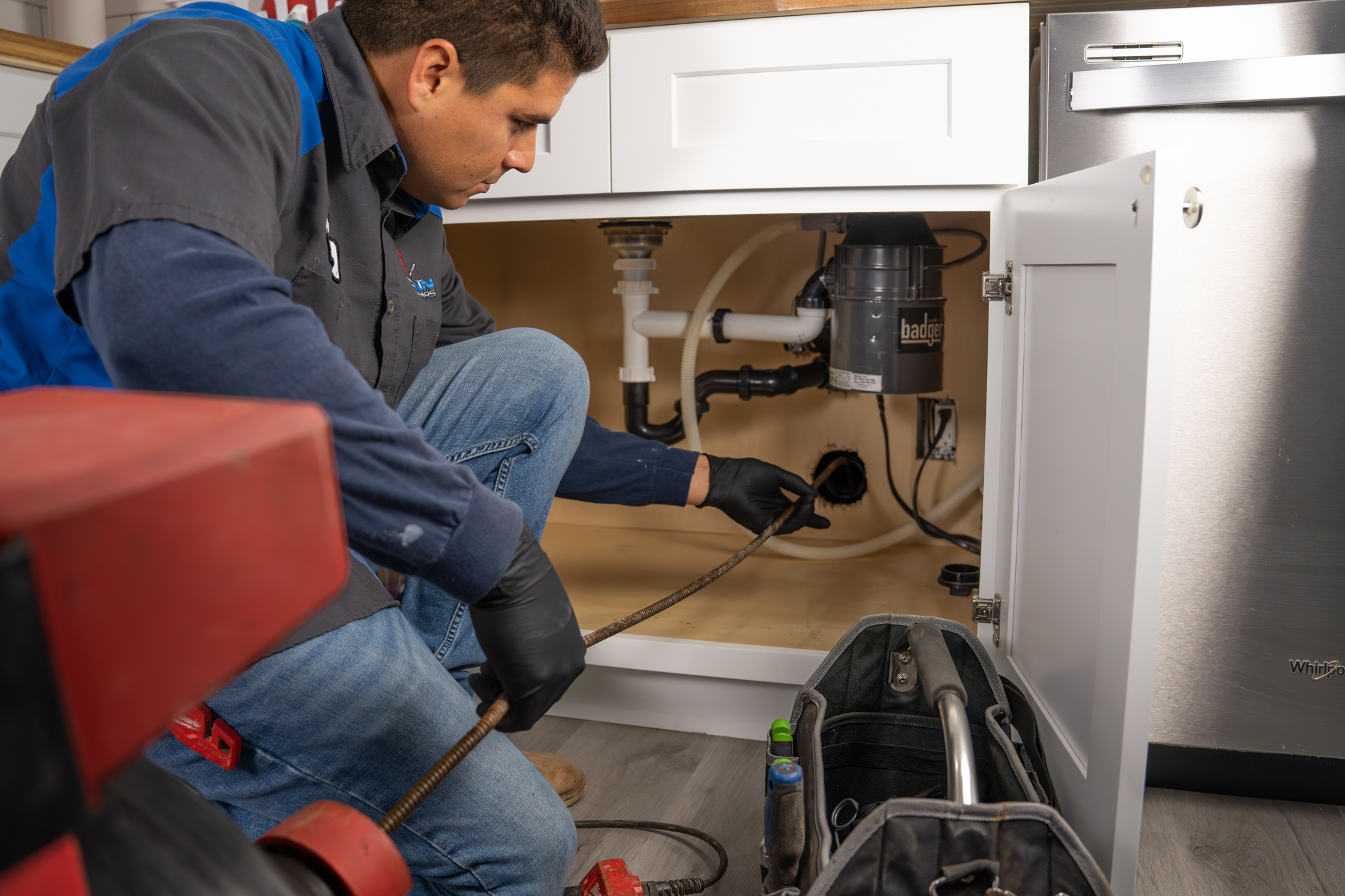 Drain Warriors hydro jetting equipment in action