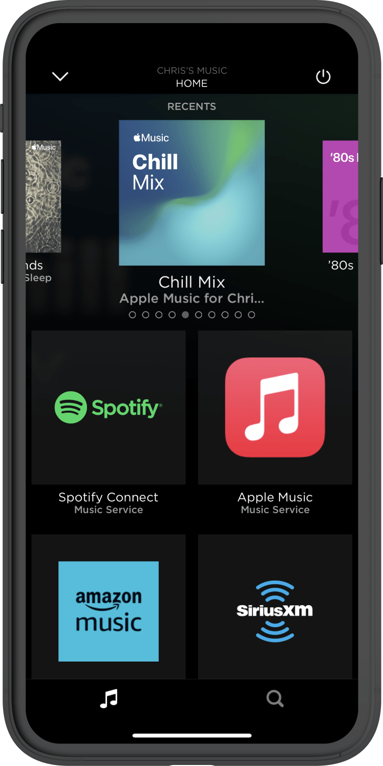 Control music and lighting in mobile app