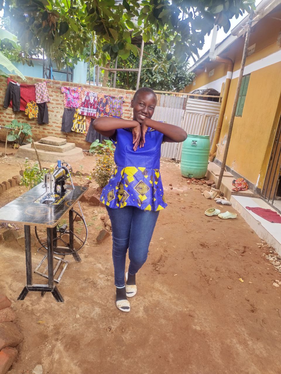 Graduate showing her strength