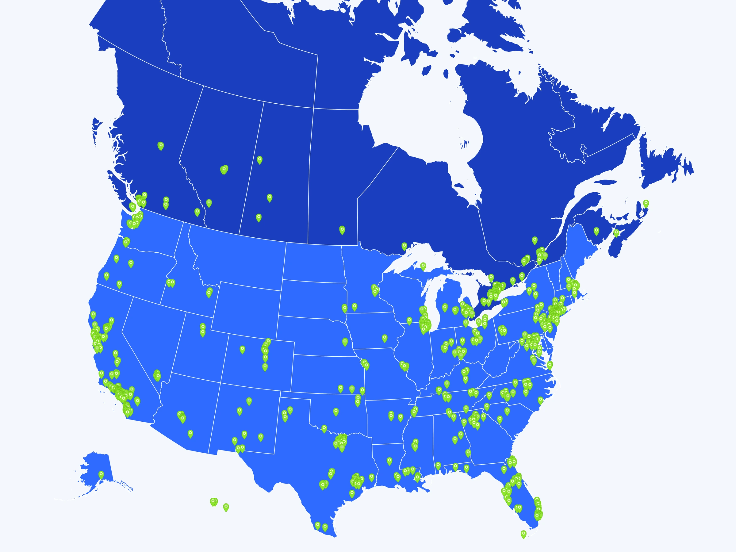 Snap Dental Labs clinics across the U.S. and Canada