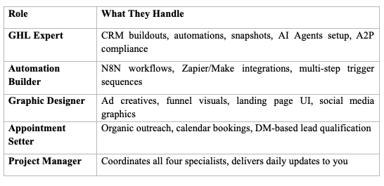 The 5 Roles You Need in a High-Performance GHL Delivery Team