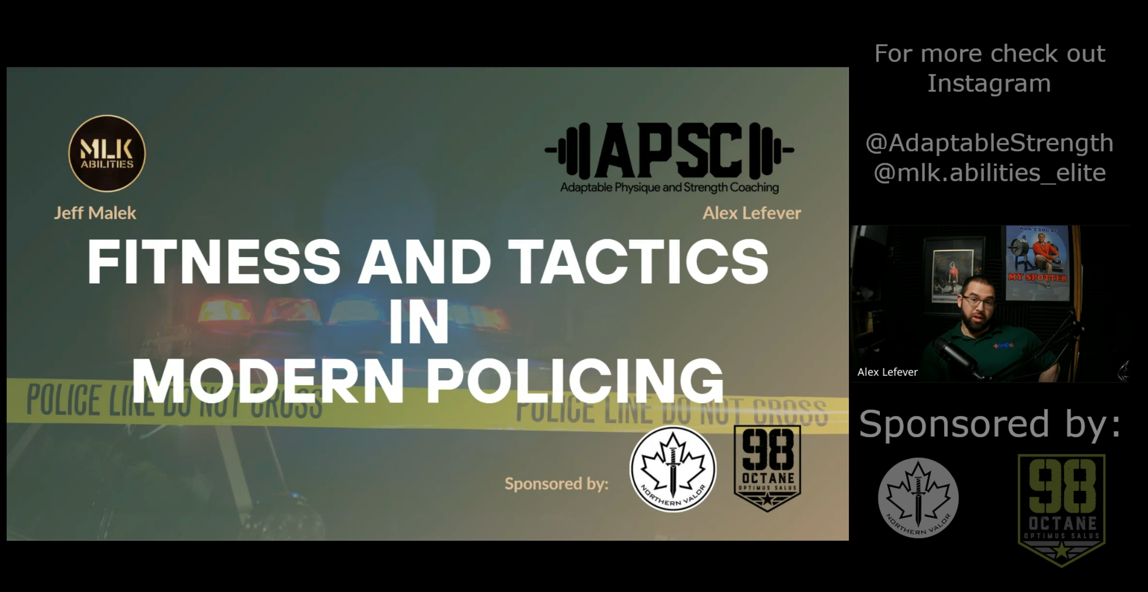 Fitness and Tactics in Modern Policing