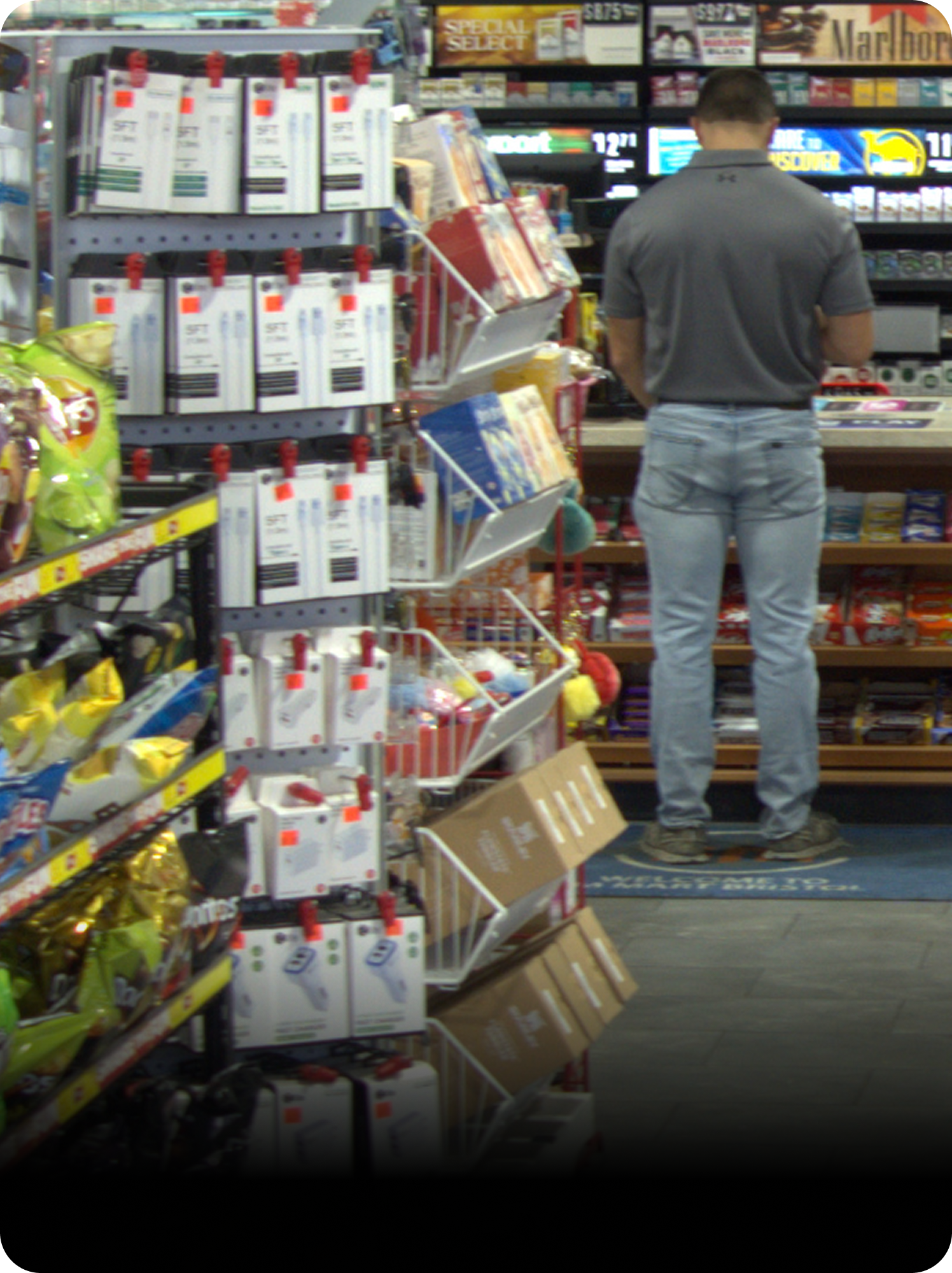 Phone chargers and accessories sold at SM Gas convenience store