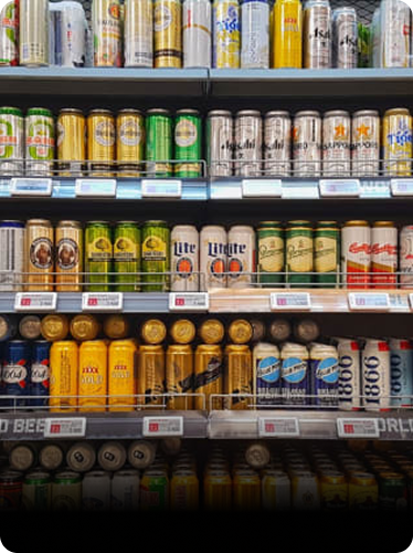 Cold beer and local brews available at SM Gas convenience store