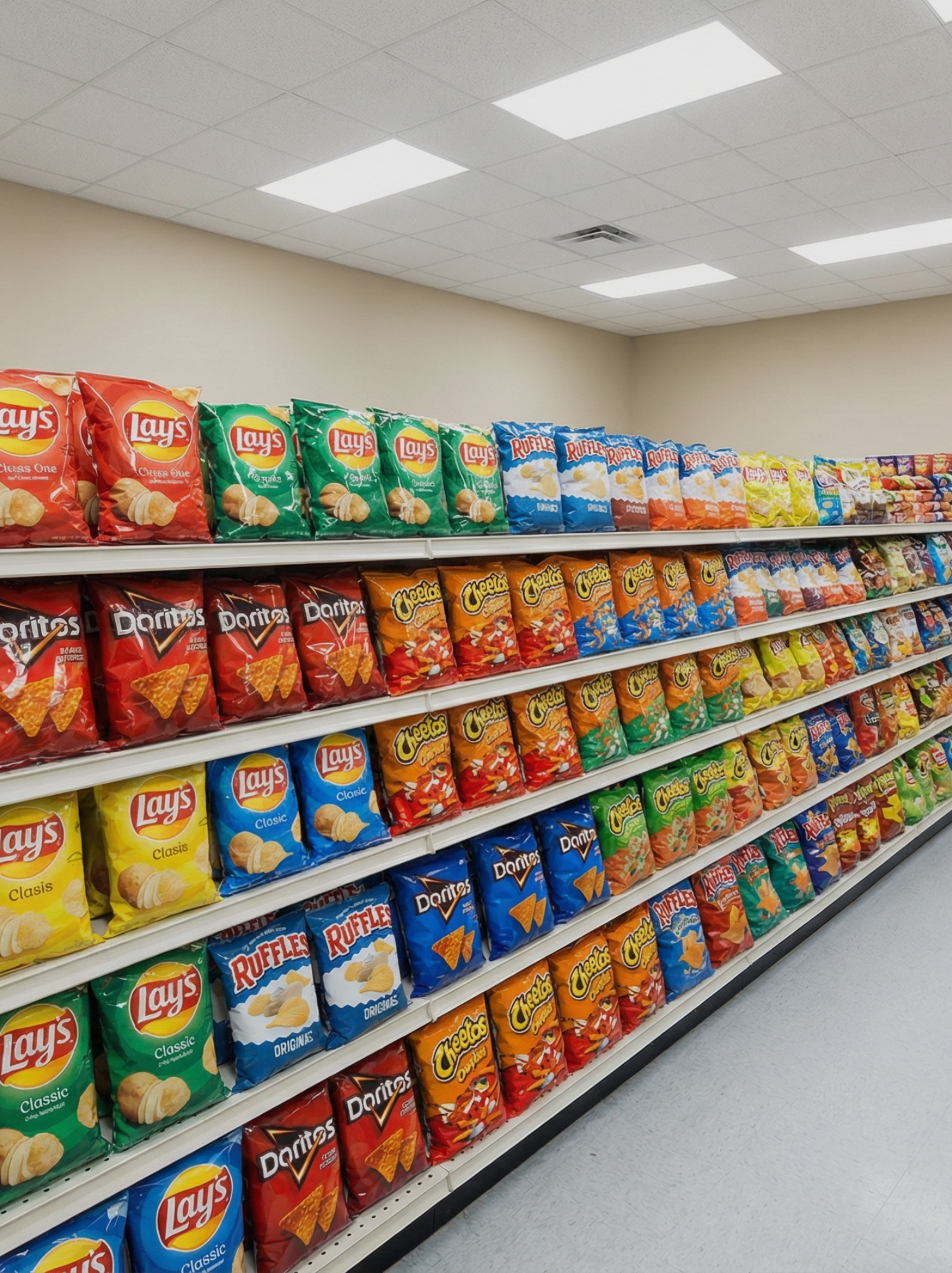 Packaged snacks and grab-and-go treats at SM Gas convenience store