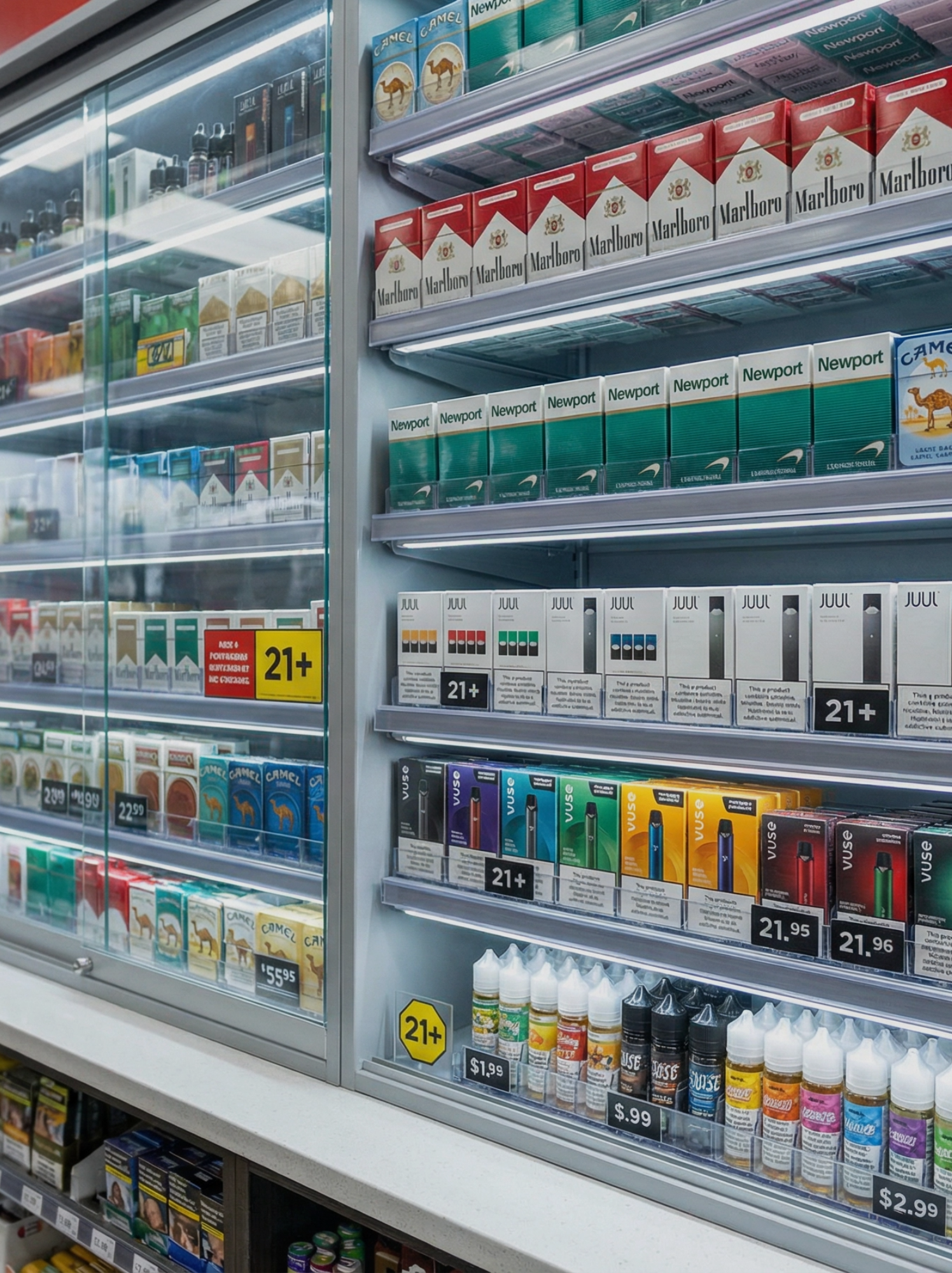 Smoke products and accessories at SM Gas convenience store