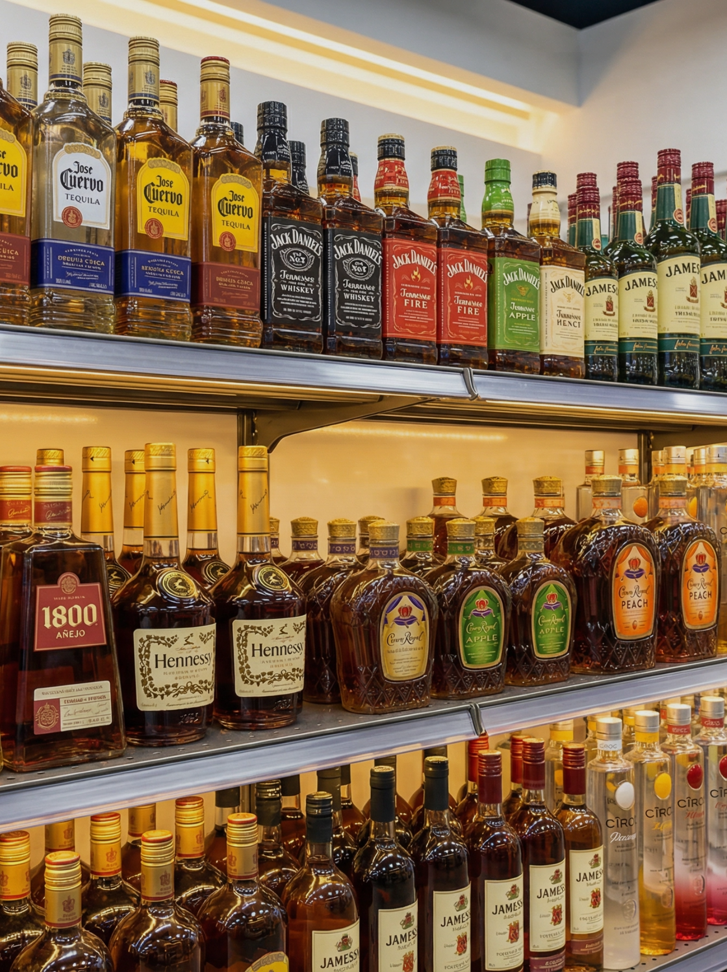 Liquor and spirits selection at SM Gas convenience store