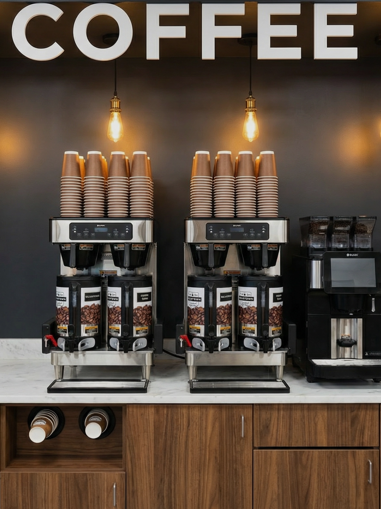 Fresh hot coffee at SM Gas convenience store coffee bar